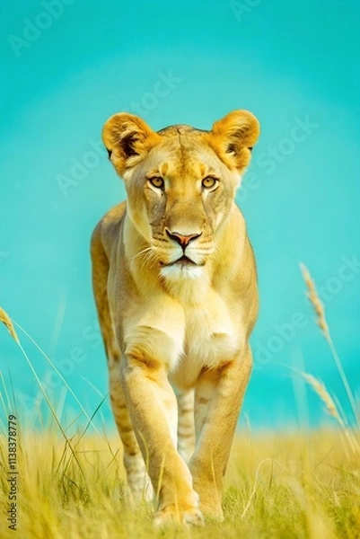 Fototapeta Lion closeup face