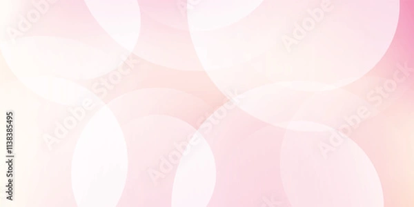 Fototapeta Minimalist banner background, pastel colorful, pink and yellow gradations. Circle effect style geometric, abstract background. Eps 10.