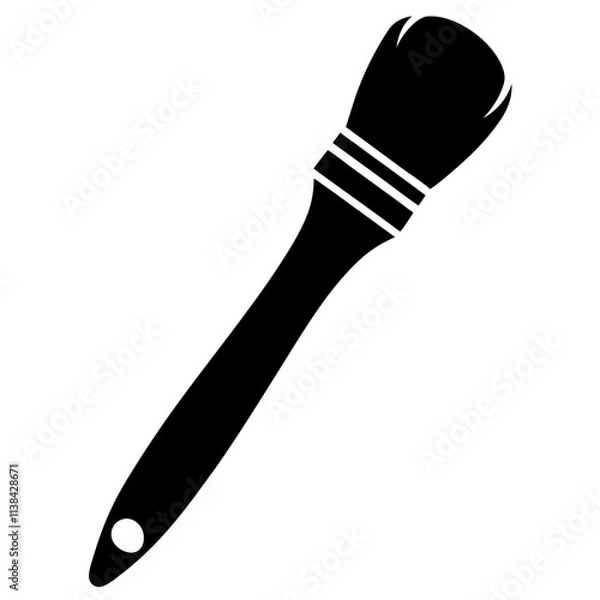 Fototapeta Paintbrush graphic elements vector silhouette, A simple painterbrush vector art design isolated on a white background