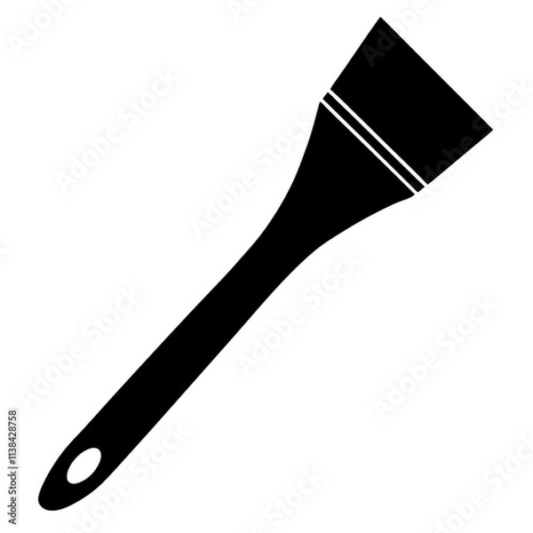 Fototapeta Paintbrush graphic elements vector silhouette, A simple painterbrush vector art design isolated on a white background