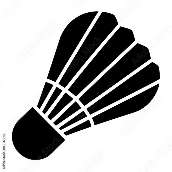 Fototapeta Shuttlecock badminton elements vector silhouette, Shuttlecock vector art design isolated on a white background