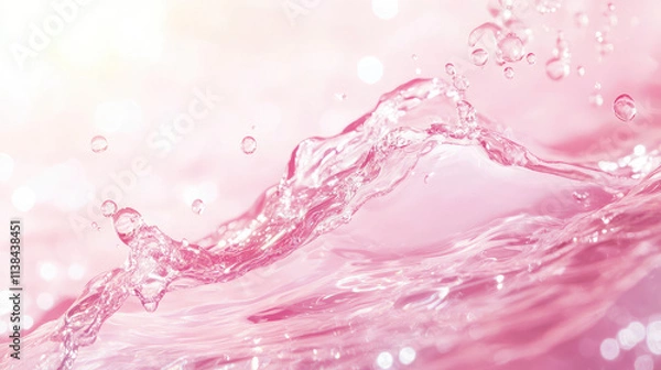 Obraz pink water splash isolated