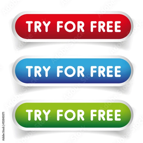 Fototapeta Try For Free vector button