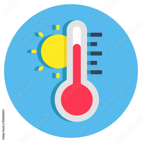 Obraz Modern design icon of hot temperature