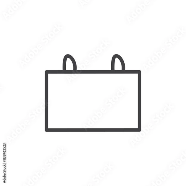 Fototapeta Notice board icon Logo symbol outline set