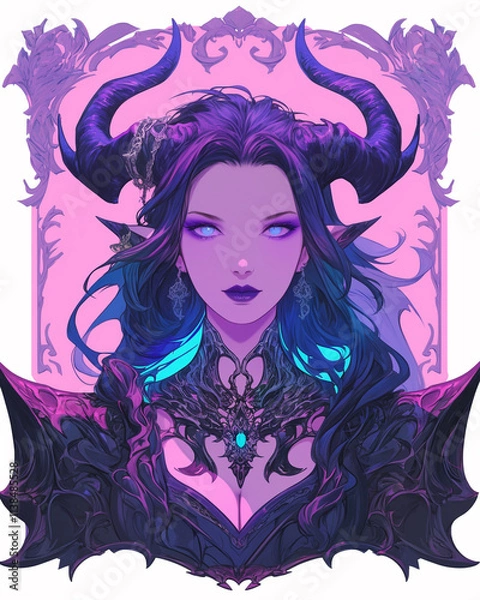 Obraz Witch symmetry layout illustration