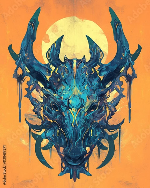 Obraz Zebra symmetry layout illustration