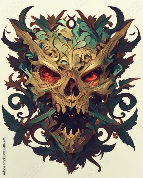 Obraz Zombie symmetry layout illustration