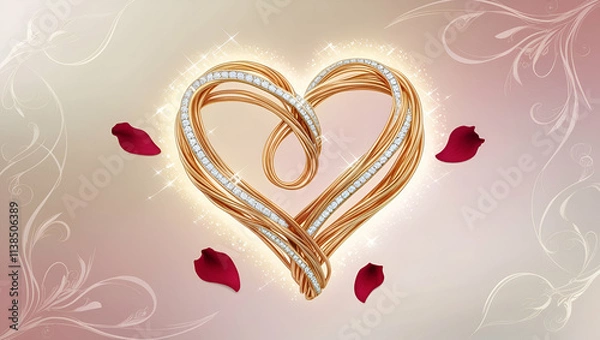 Obraz Heart and love, Generative AI