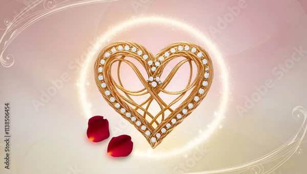 Obraz Heart and love, Generative AI
