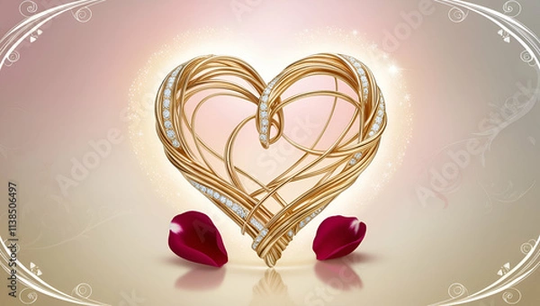 Obraz Heart and love, Generative AI
