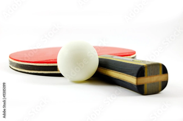 Fototapeta Table tennis racket and ball