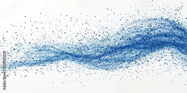Fototapeta Abstract Blue Speckles Wave Abstract Art Design