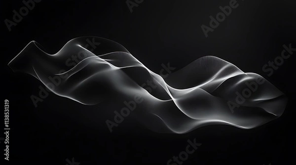 Obraz 23. A dark black background with abstract wave patterns for an elegant feel
