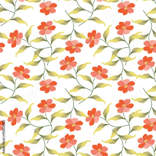 Fototapeta seamless pattern of flowering spring branches