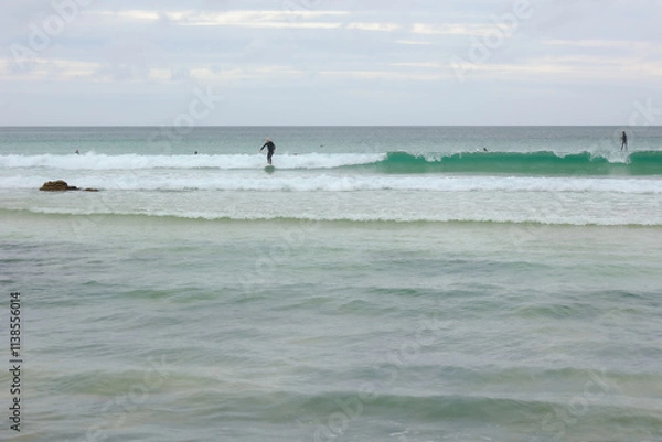 Obraz Surfing Beach St. Ives, Cornwall, England