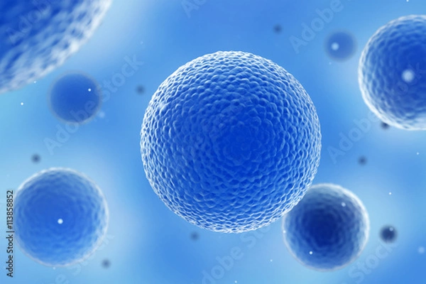 Obraz Blue cells micro view
