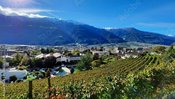 Obraz Naturno, Italy, 10.06.2024, beautiful view of the alpine commune