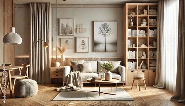 Fototapeta Minimalist Serenity with Natural Light