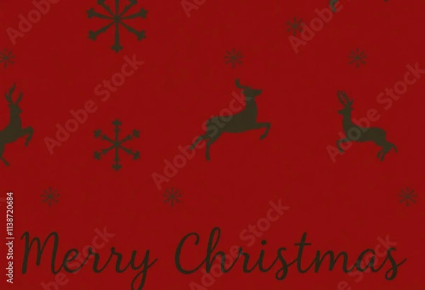 Fototapeta christmas greeting card with deer