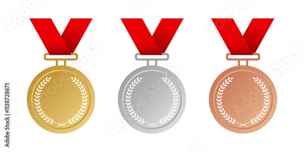 Obraz Gold, Silver and Bronze medal award