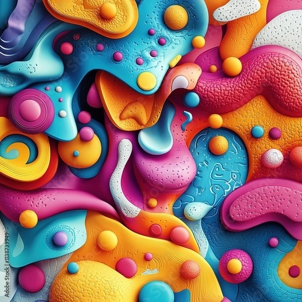 Fototapeta Vibrant abstract artwork featuring colorful patterns and shapes digital art studio creative environment artistic perspective