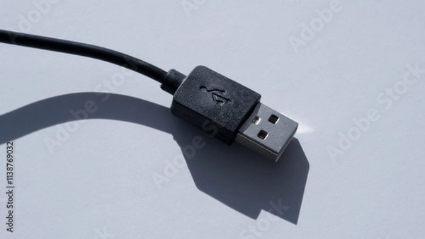 Obraz usb cable on a white background