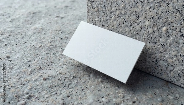 Fototapeta A Business Card Mockup Displayed On A Textured Background