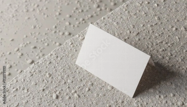 Fototapeta A Business Card Mockup Displayed On A Textured Background