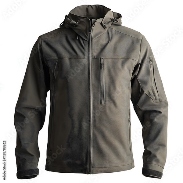Fototapeta Soft Shell Jacket on White Background