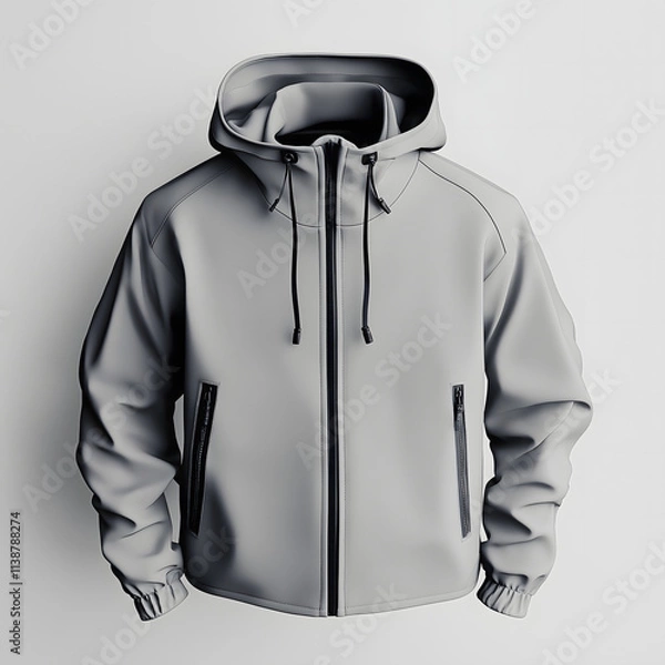 Fototapeta Soft Shell Jacket on White Background
