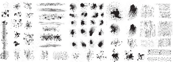 Obraz Design Elements of Spray Paint Effect, Paint Splatter Texture