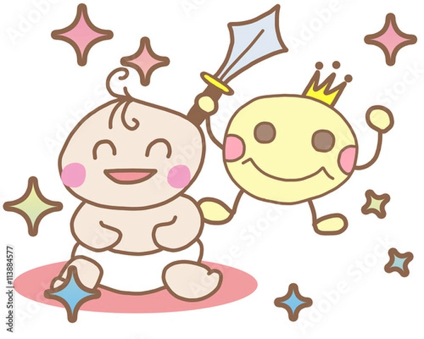 Fototapeta 健康と赤ちゃんのイメージ / 育児のイラスト素材