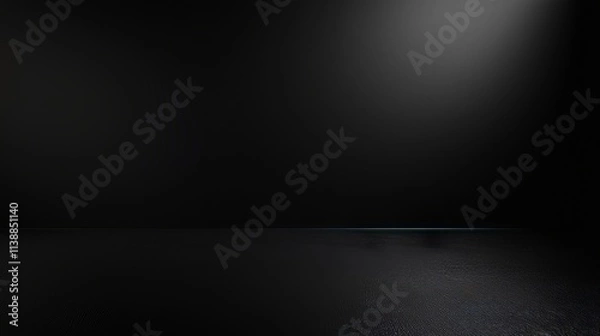 Fototapeta Solid Black Screen Background for Design and Visual Projects