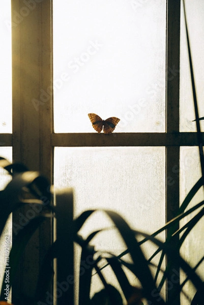 Obraz butterfly on a window