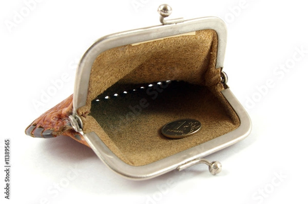 Obraz Empty purse and 1 ruble.