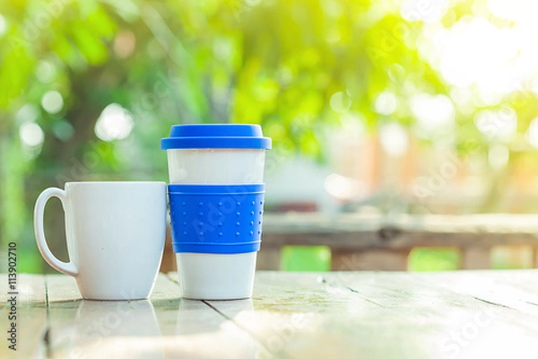 Obraz two ceramic coffee cup