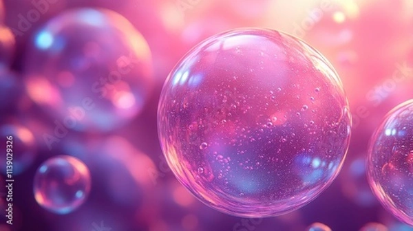 Obraz abstract 3d animation of a bubble video loo