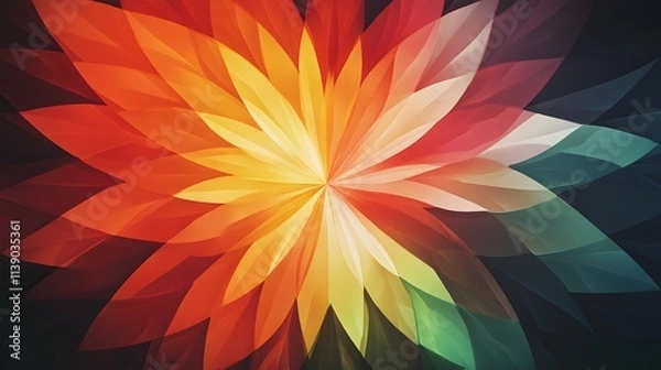 Fototapeta Abstract Colorful Flower Pattern Design