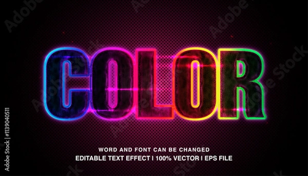Obraz editable color rainbow typeface