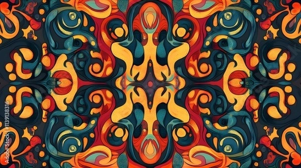 Fototapeta Abstract Colorful Swirling Pattern Design Artwork