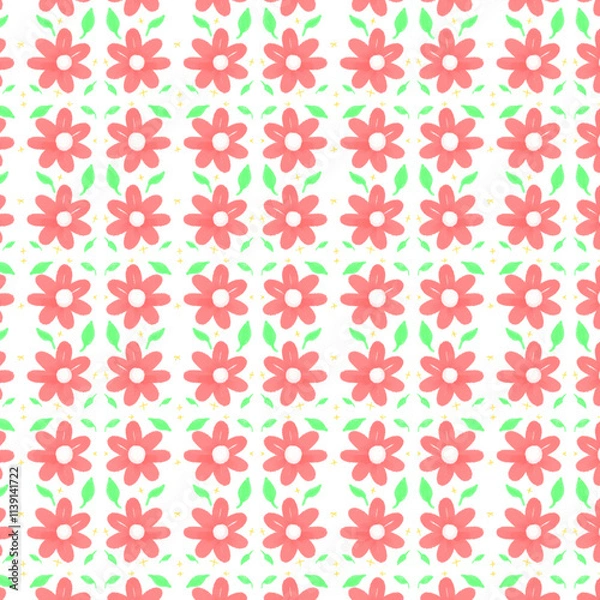 Fototapeta Isolated flower drawing on white background Beautiful flower decorative vector illustration 5