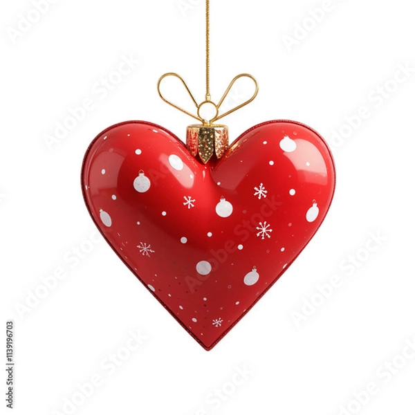 Obraz red heart isolated on white Transparent background