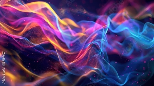 Fototapeta Abstract Colorful Nebula: A Symphony of Light and Color