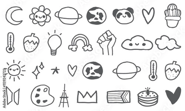 Obraz Doodle icon collection 