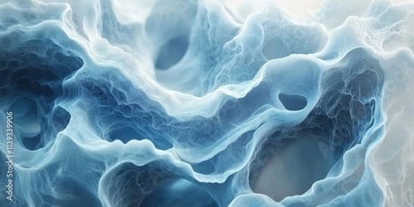 Fototapeta Abstract Natural Digital Background with Smooth Flow, Generative AI