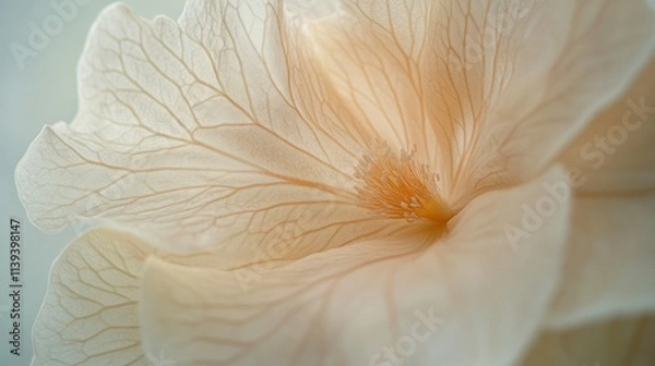Obraz Close-up of Delicate, Veined Flower Petals