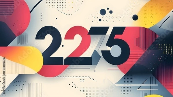 Fototapeta Abstract Geometric Design Featuring Two Thousand Two Hundred Seventy Five