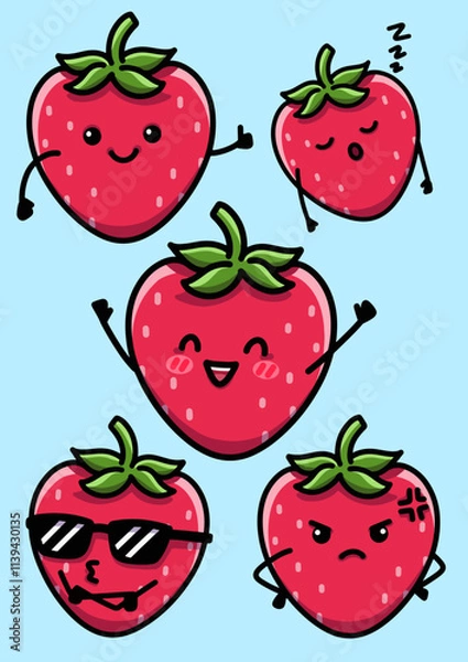 Obraz Strawberry cartoon 