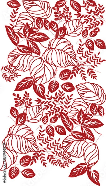 Obraz A breathtaking display of textile artistry, where flowers dance in a harmonious ballet of color and design-2